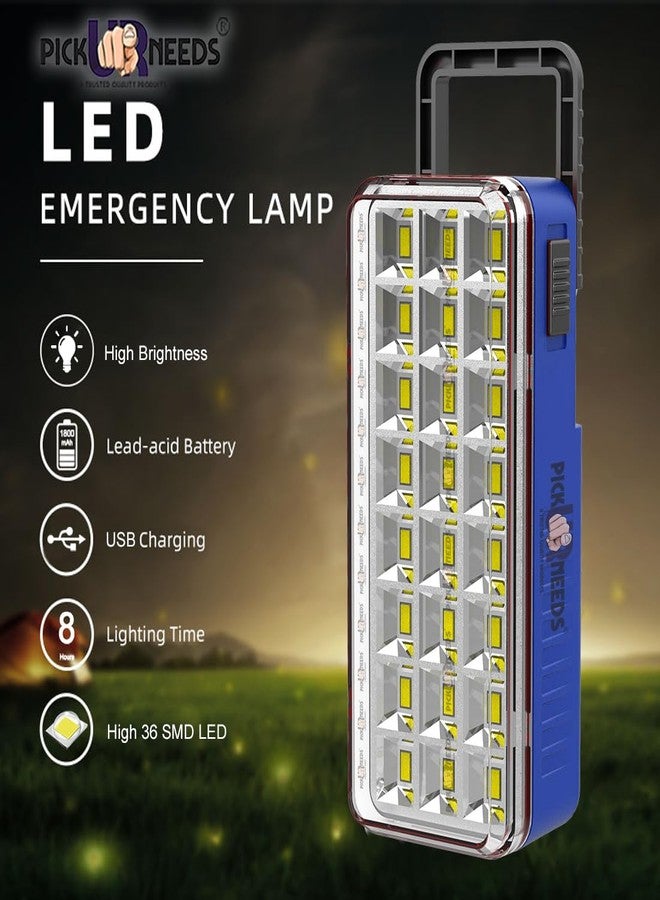 Pick Ur Needs High-Bright 24 LED with Rechargeable Emergency Lantern Floor Lamp Light (Blue) - Image 2